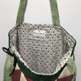 Adriana Cárdenas B. Handmade "UFO Rojo y Verde" Quilted Bag