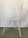 Vintage MCM White Metal Wire Accent Chair