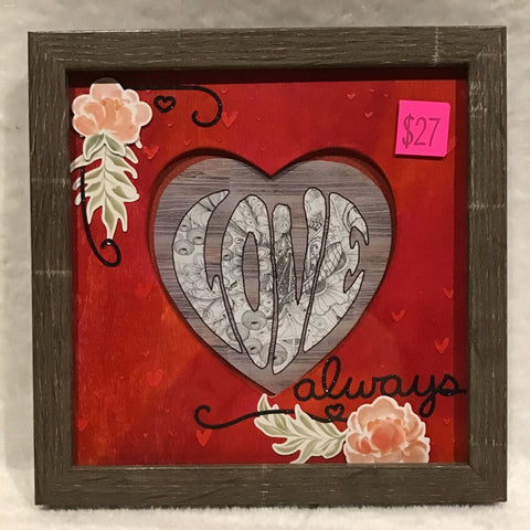 Eltimar Design Framed "Love Always" Mixed Media 3D-Artwork