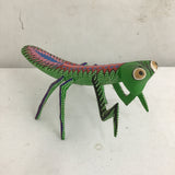 Handmade Alebrije Oaxacan Green Carved Wood Mantis