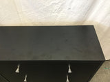 Modern Black Laminate 6-Drawer Dresser