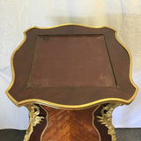 Pair of Tall Mahogany Veneer 2-Tier Plant Stands