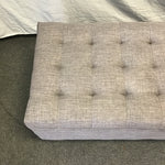 Modern Grey Upholstered Storage Bench