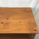 Vintage Solid Pine 3-Tier Shelf & Cabinet