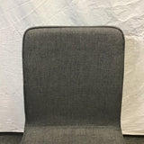 Contemporary Grey Upholstered & Chrome Accent Chair