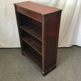 Vintage Mahogany Veneer 4-Tier 1-Drawer Shelf