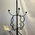 Custom Surrealist Black & White Metal Coat Tree