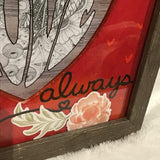 Eltimar Design Framed "Love Always" Mixed Media 3D-Artwork