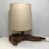 Vintage Cypress Driftwood Table Lamp