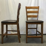 7pc Modern Craftsman Solid Tropical Wood Counter-Height Dining Set