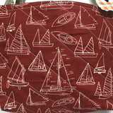 Adriana Cárdenas B. Handmade "Cornell Sailboats" Quilted Bag