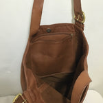 Vintage Coach Brown Leather Tote Bag