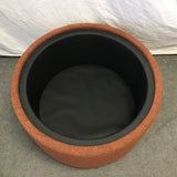 Contemporary Zihanhome Orange Upholstered Storage Ottoman