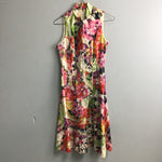Vintage 70's Leo Narducci Floral Plaid Shift Dress
