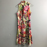 Vintage 70's Leo Narducci Floral Plaid Shift Dress