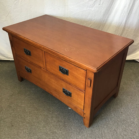 brown 3 drawer dresser Modern Mission Veneer & Solid Oak 3-Drawer Dresser – Mimi's Attic Ithaca