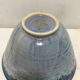 Modern Signed Blue Ceramic Bowl