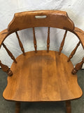 Vintage Ethan Allen Solid Cherry Spindle Office Chair