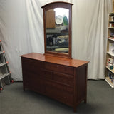 Vintage Mission Thomasville "Impressions" Solid & Veneer Cherry 9-Drawer Dresser