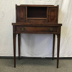 Vintage Mahogany Veneer 2-Drawer Railroad Writing Desk