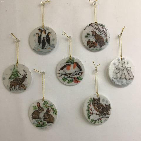Susan Sitaraman "Animals In Snow" Hanging Ornament
