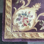 Vintage Purple & Off-White Floral 5x8 Area Rug