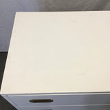 Modern Campaign White Laminate 3-Drawer Chest of Drawers