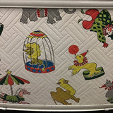 Vintage MCM Pearl-Wick Off-White Vinyl "Gay Time" Toy Chest