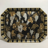Retired Mackenzie Childs Black Grape Tray