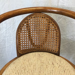 Vintage Bentwood & Cane Swivel Bar Stool