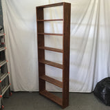 Vintage Dark-Stained Solid Pine Backless 6-Tier Shelf