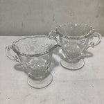 2pc Vintage Fostoria "Heather" Cream & Sugar Set