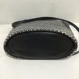 Torboon Black/Blue Cotton & Black Leather Crossbody/Shoulder Bag