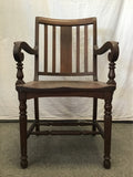Vintage Craftsman Solid Walnut Accent Chair