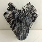 Large Signed Purple Glass Handkerchief Vase