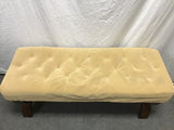 Modern Tan Upholstered Dining Bench