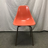 Vintage Orange Fiberglass Bucket Accent Chair