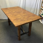 7pc Modern Craftsman Solid Tropical Wood Counter-Height Dining Set
