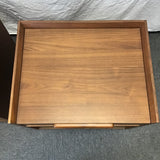 Pair of Contemporary MCM Crate & Barrel "Tate" Walnut Night Stands