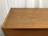 Vintage MCM Cherry Veneer 3-Drawer Chest of Drawers & Secretary Desk