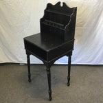 Vintage Black Painted Wood 4-Tier Writing Desk