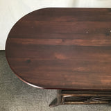 Vintage MCM 3pc Rattan & Wood Dining Set