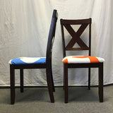 Set of 4 Modern ReUpholstered X-Back Dining Chairs