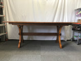 Modern Farmhouse Cherry Veneer Trestle Dining Table