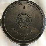 Vintage Griswold #9 Cast Iron Skillet