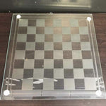 33pc Frosted Glass Chess Set