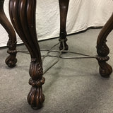 Round Glass-Top Dining Table
