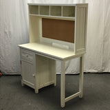 Contemporary Pottery Barn Teen White "Beadboard Space-Saving" Hutch Desk