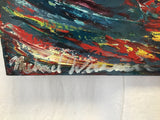 2009 Signed Original "Typhoon" Oil on Canvas by M. Weismore