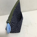 Sarahjane Harrigan Navy Blue Sewn Fabric Medium Zipper Bag